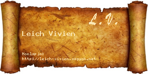 Leich Vivien névjegykártya